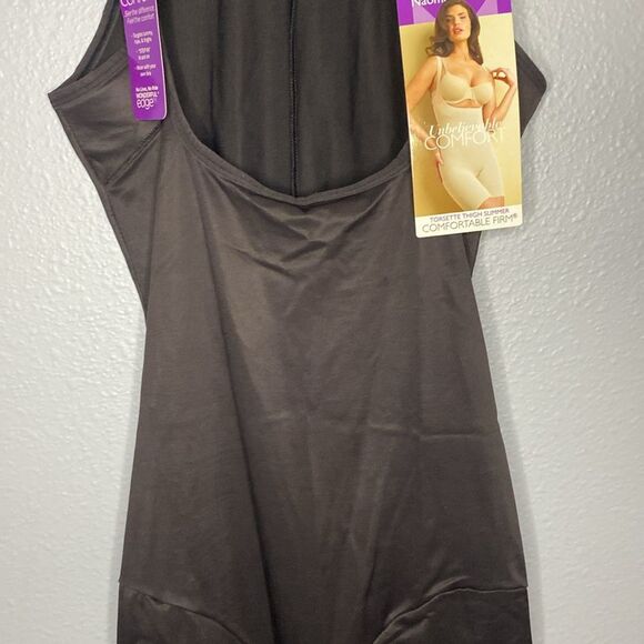 NWT New Naomi & Nicole Comfortable Firm Black Torsette Thigh Slimmer Size XL - Picture 7 of 10